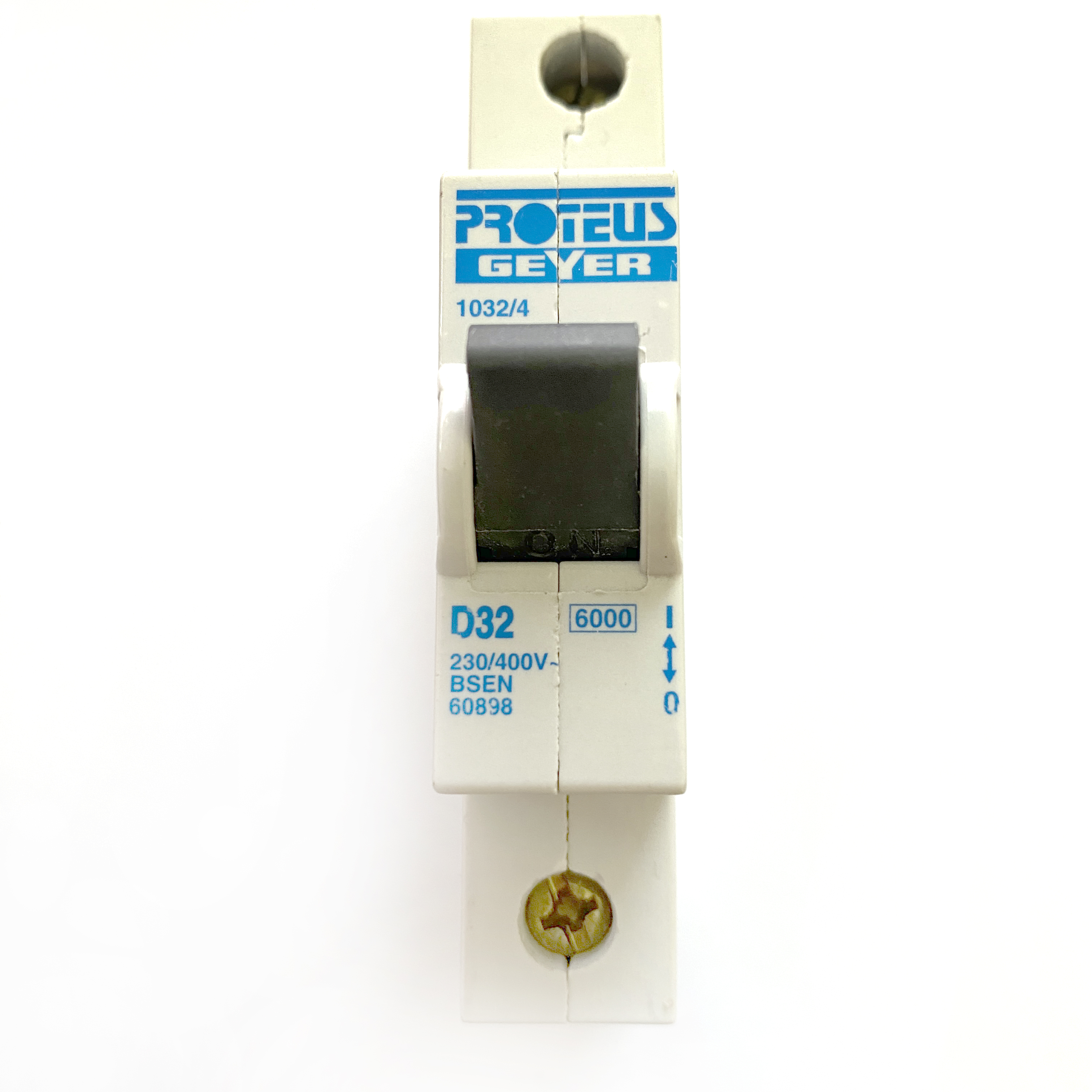 MCB's Proteus Geyer 1032/4 D32 32A 32 Amp MCB Circuit Breaker Type D